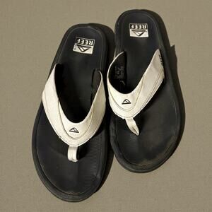REEF Black White Sandals Size Men 12